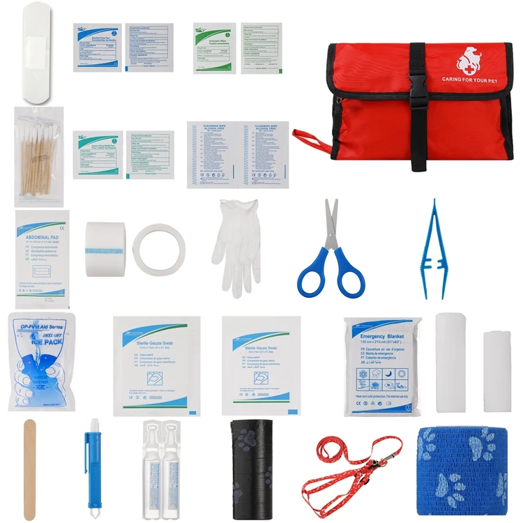 hot selling High quality CE approved customized pet emergency first aid kits medical first aid kit for dogs cats