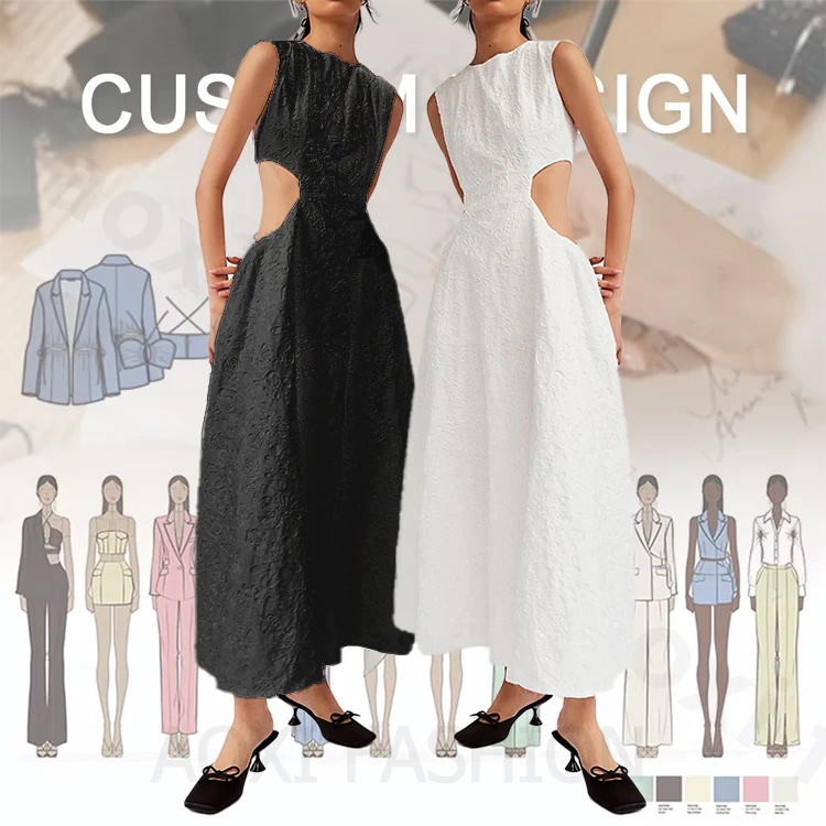 OEM ODM Clothing Manufacturer Custom Low MOQ Apparel Design Service High Quality Garment Polynesian Women Linen Casual Dress