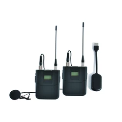 Wireless Lavalier Microphone Mobile Phone Live Broadcast SLR Interview Little Bee Rechargeable Microphone one Drag Two