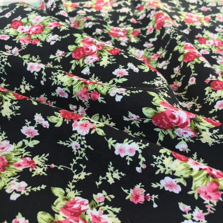 Гавайская Яркая Мягкая тканая цветочная ткань из искусственного шелка с принтом для платья, размер на заказ