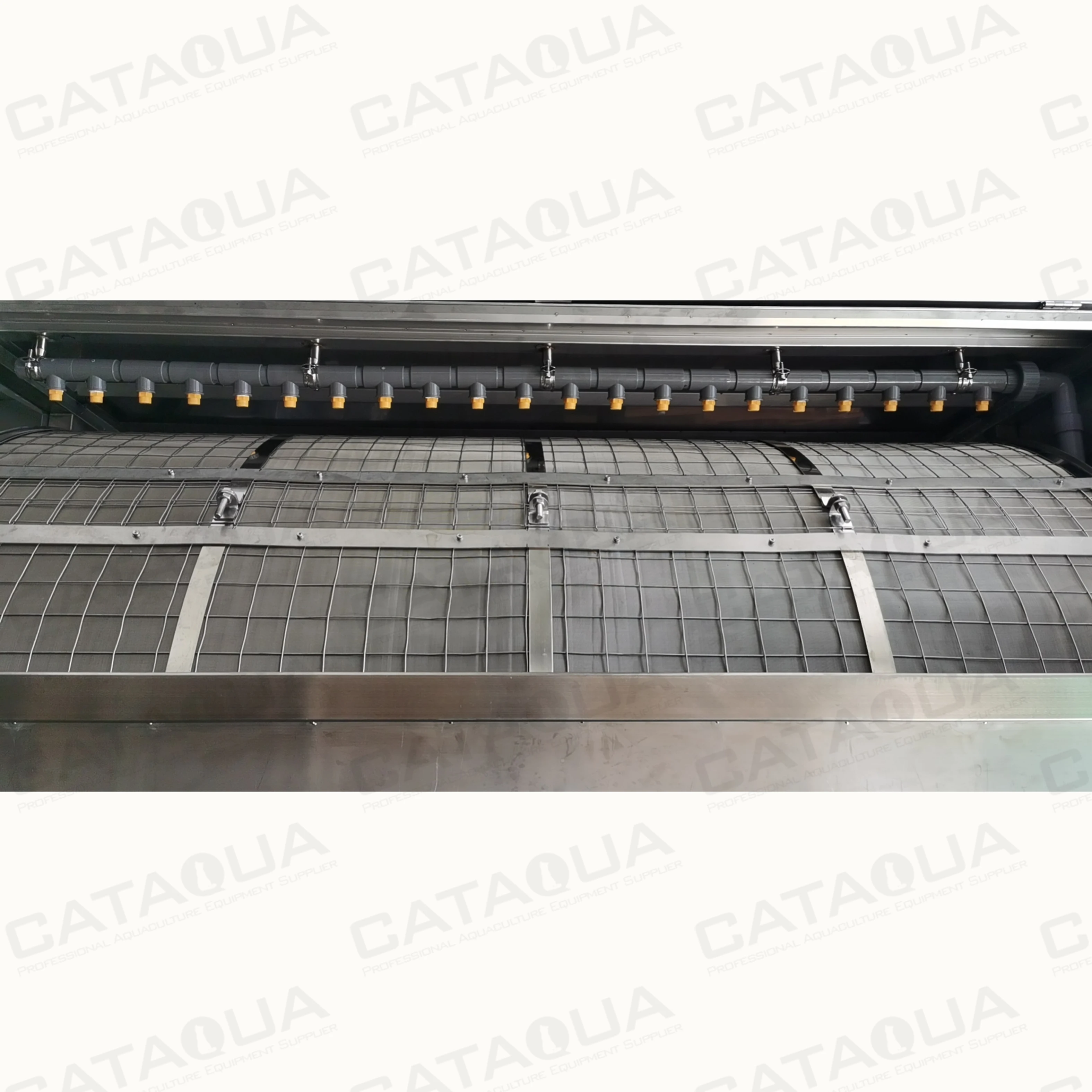 CATAQUA настроить Koi Комби нержавеющая сталь вращающийся Барабанный Фильтр пруд самоочищающийся