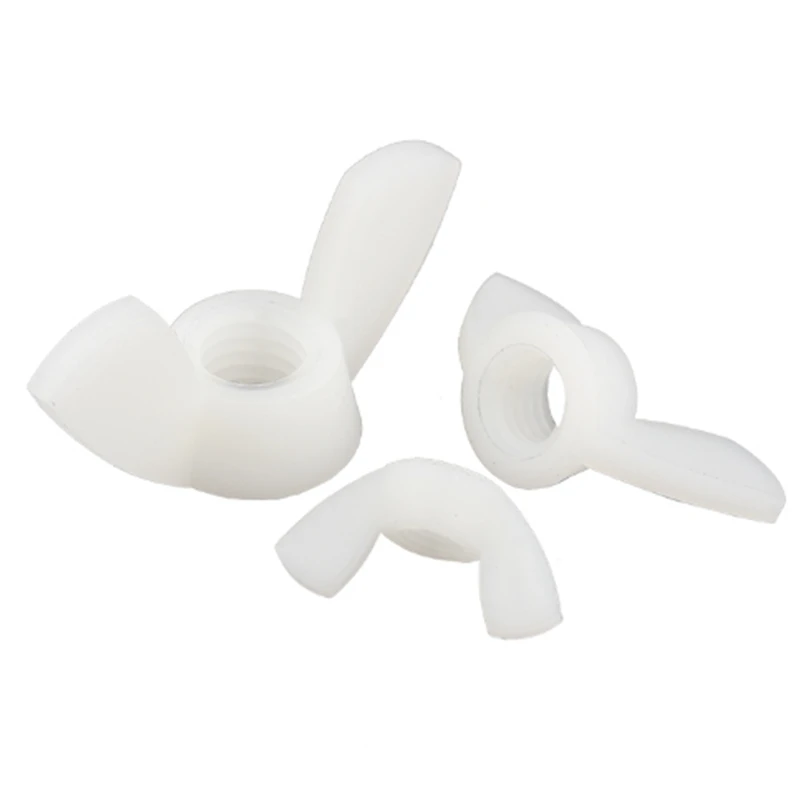 M3 M4 M5 M6 M8 M10 M12 Black/White Nylon Nut Wingnut Butterfly Nut Ingot Plastic Wing Nut