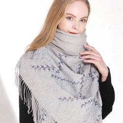 Manxiang Luxury Fashion Designer Shawl Wool Custom Winter Scarfs for Women Stylish