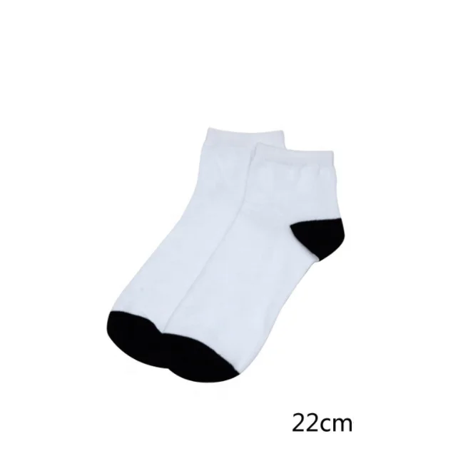 22 cm ankle sock polyester custom patterns men women sublimation socks blank
