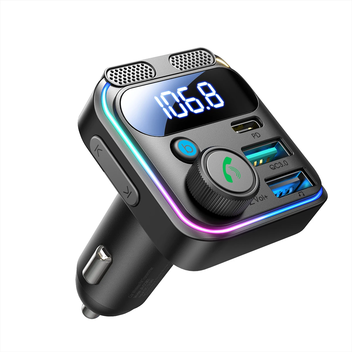 JOYROOM 48W Dual-Mic Car Charger Car MP3 Player Wireless Car FM Radio Transmitter