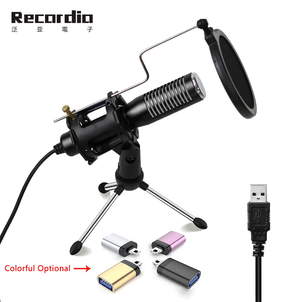 GAM-U03 профессиональный конденсаторный студийный usb-микрофон со штатив