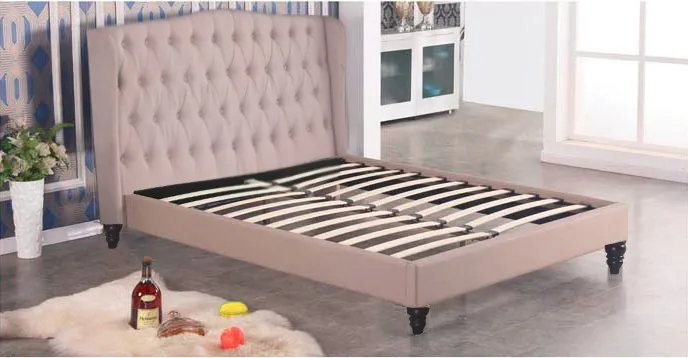 modern furniture bed queen size platform leather bed frame