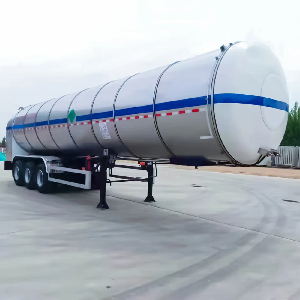 3 Axle Liquid nitrogen cryogenic liquid oxygen carbon dioxide tank semi trailer for sale