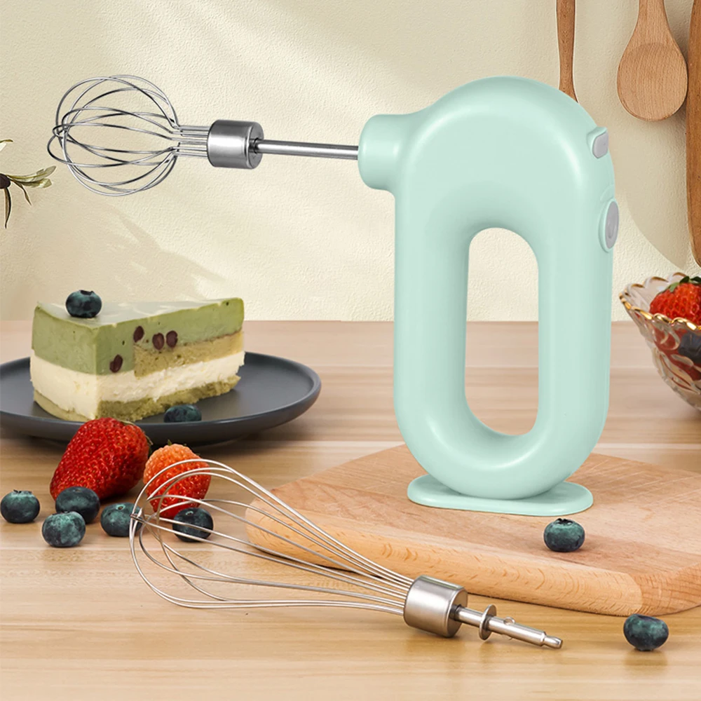 Wireless Portable Food Blender 4 Speeds High Power Dough Blender Egg Beater Hand Mixer Stand Electric Food Mixer