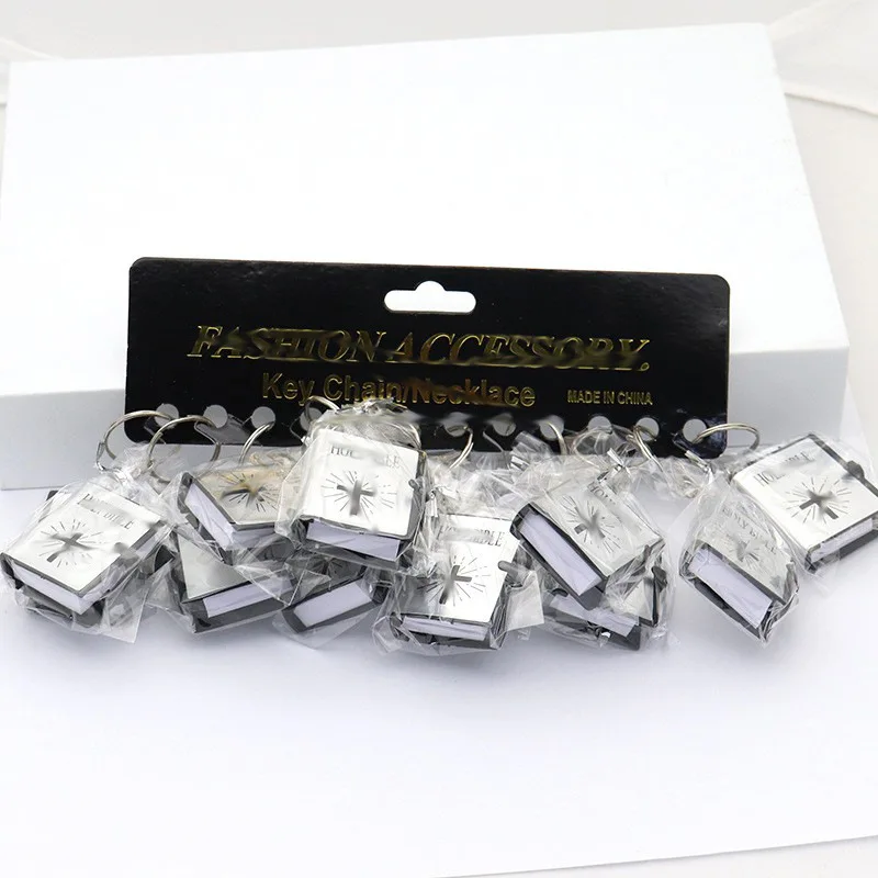 Hot Sale Catholic Gold Stamping High Quality Bible Paper Book Printing Holy Bible Keychain For Prayer