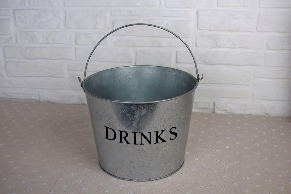 Wholesales Household Metal Galvanized Zinc Bucket Cleaning Water Pail Bucket