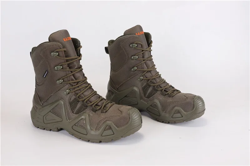 2023 Good quality Green color forest hunting boots outdoor shoes and breathable waterproof hunting shoes