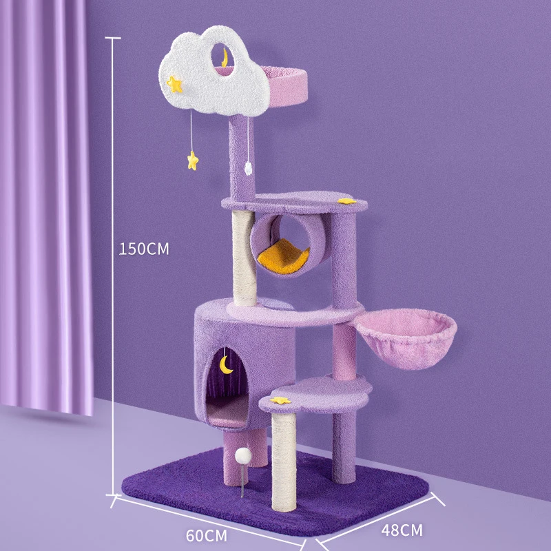 2023 cat climber frame cat scratching sisal big platform cat tree toys pet products