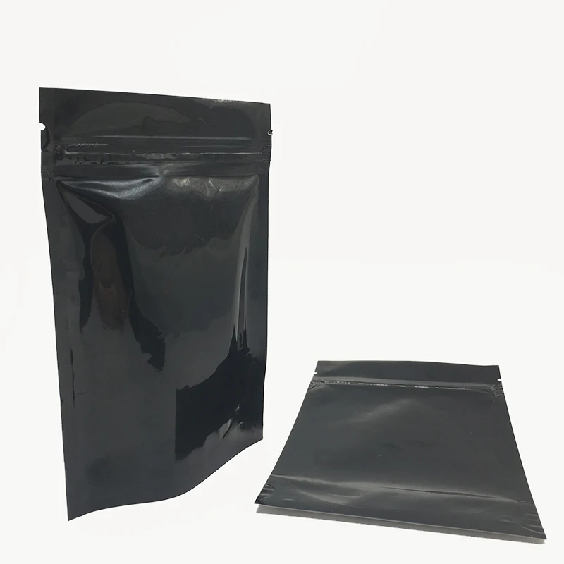 
Childproof Standup Pouch Food Storage Paper Box Plastic Aluminium Zipper Smell Proof Silver Mylar Bags 