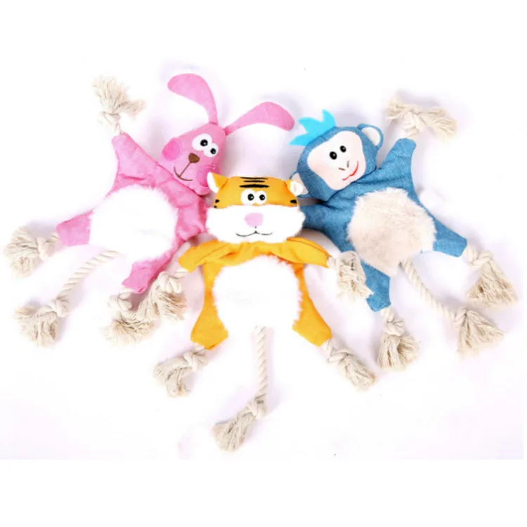 Wholesale fancy puppy interactive plush soft toy lovely Talking chew rope dog