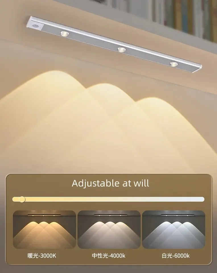 Motion sensor 20CM 40CM kitchen light bar magnet light LED cabinet light indoor