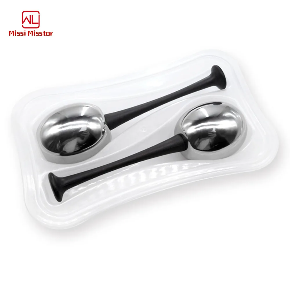 MSMR Stainless Steel Cryo Ball Handheld Facial Massage Cooling Gel Ice Facial Globes