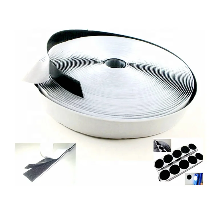Factory Price Adhesive Hook and Loop Tape Self Adhesive Curtain Accessories Tape Hook and Loop Tape Roll with Heavy Duty Adhe