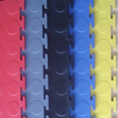 Vinyl Garage Flooring Tile PVC Interlocking Plastic Floor Tile For Warehouse/Workshop/Showroom/Gym Etc CD65