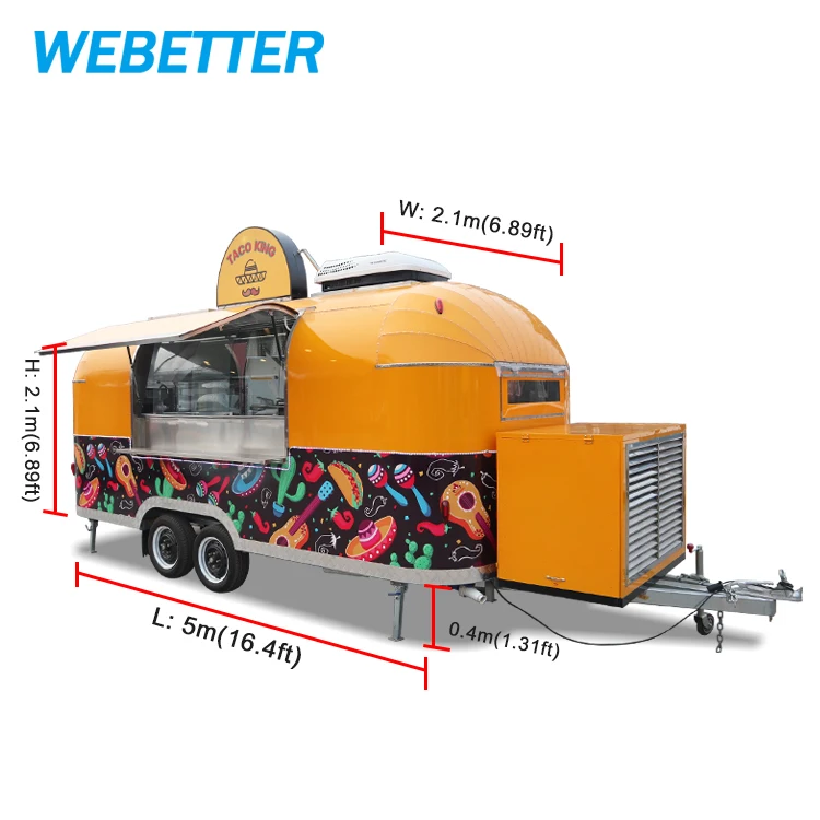  Трейлер Webetter Airstream передвижной кухонный трейлер для еды