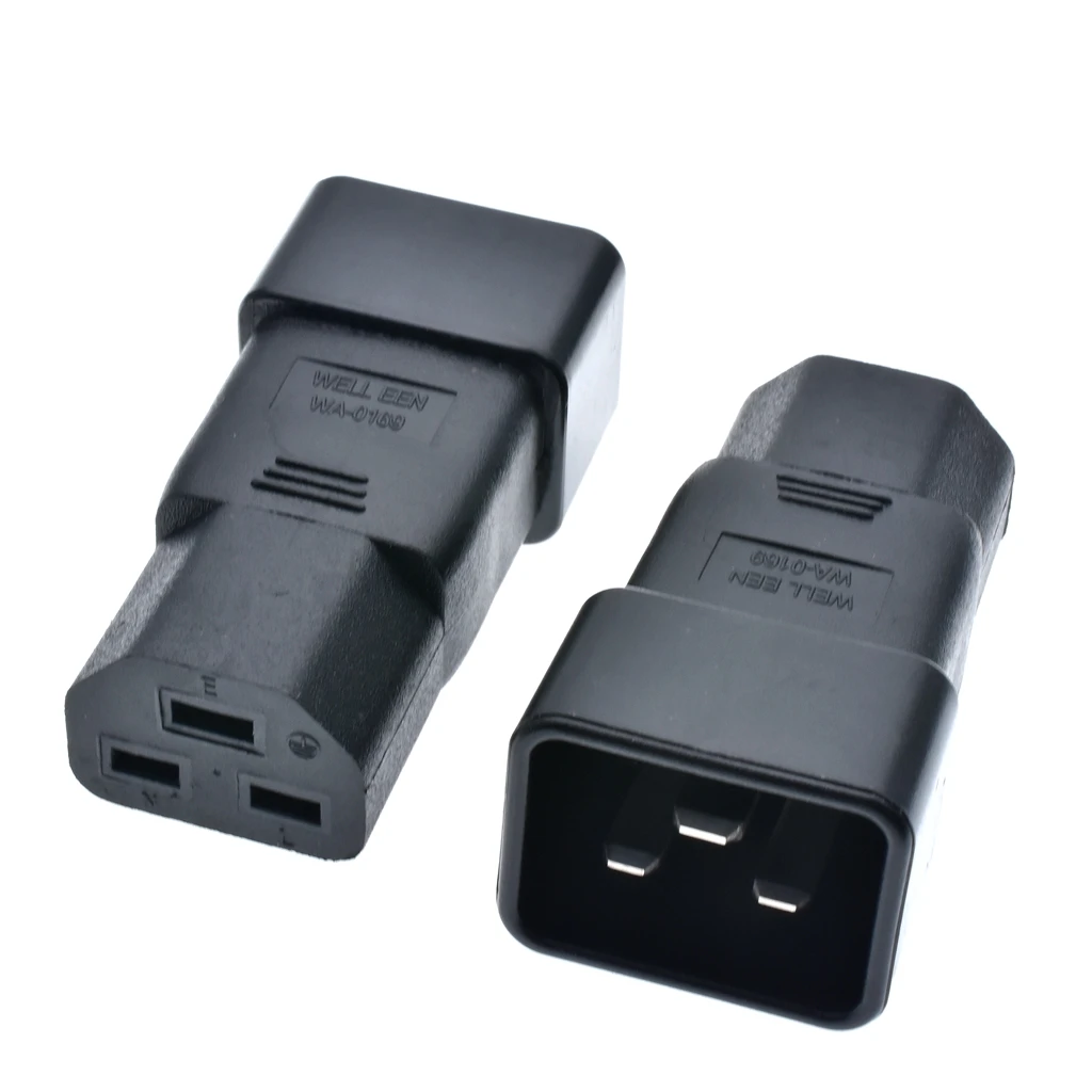 Адаптер питания IEC320 IEC 320 C20 к C21 C19 штекер-гнездо PDU UPS, разъем с номинальным напряжением 16 А 250 В