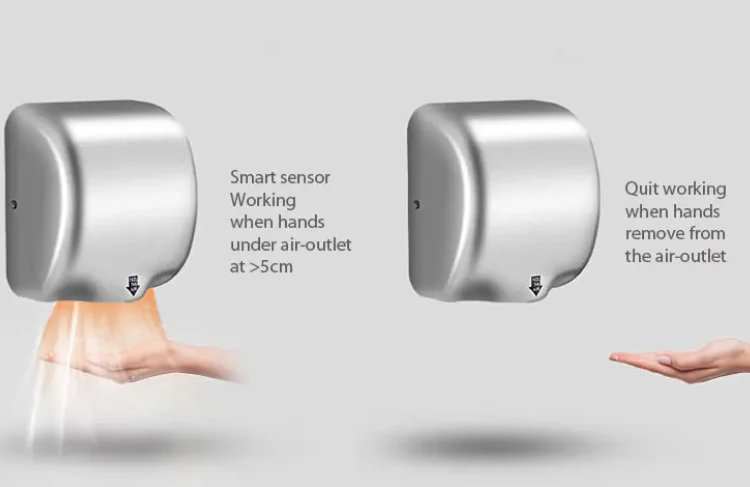 Hot Sale Wall-mounted Commercial High Speed Hand Dryer Automatic Stainless steel