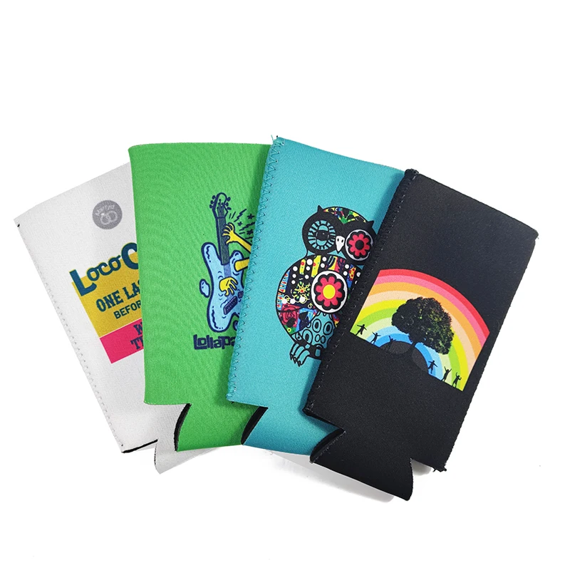 Wholesale Hot Sale Slim Can Cooler Sleeve Customized Logo Neoprene Skinny Can Cooler