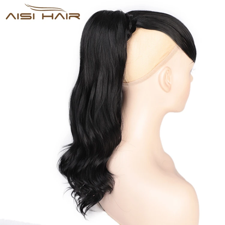  Aisi Hair длинный большой завиток конский хвост с челкой на зажиме синтетические удлинители волос для конского хвоста накладные