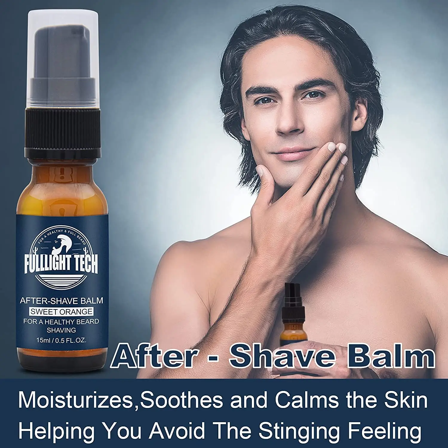 OEM Beard Products Kit Set Sandalwood Handmade Natural Soften Skin Beard Pre Shave Oil Cream Gel After Balm Men Beard Soap Bar