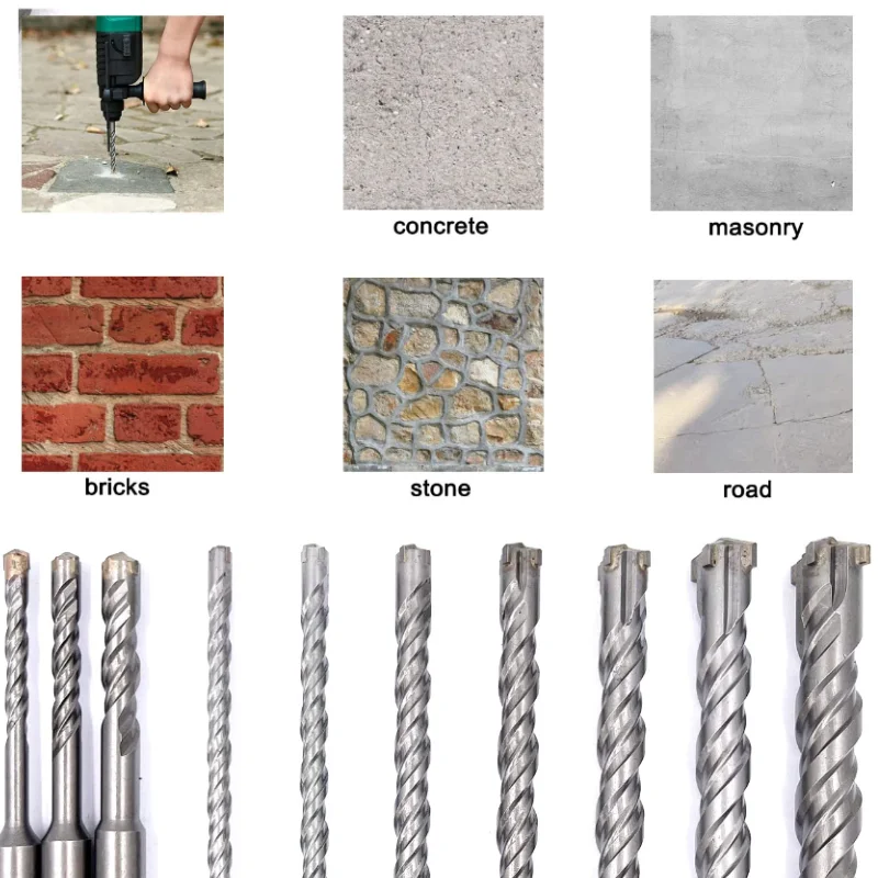 Multipurpose Drill Bits Sds max Electric Cross Type Alloy sds plus Drill Bit For Masonry Concrete Drilling