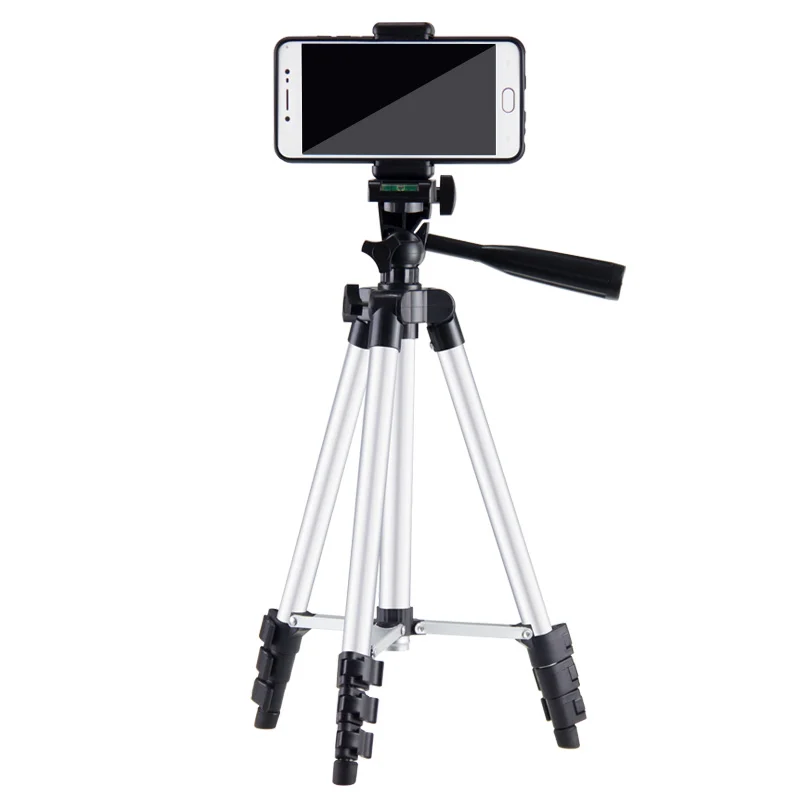 
3110 Lightweight 110cm phone Tripod Aluminum Travel/Camera/Phone Tripod with Carry Bag and phone holder,1/4