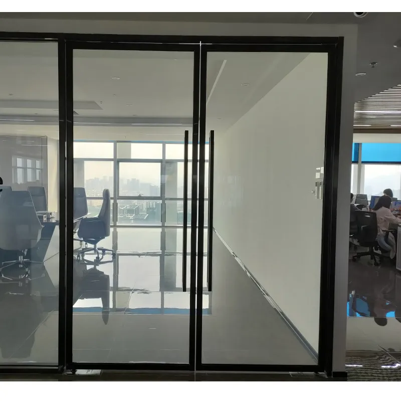 Aluminum glass smart magnetic sliding door lock door and window shower room bathroom partition laminated pdlc smart glass