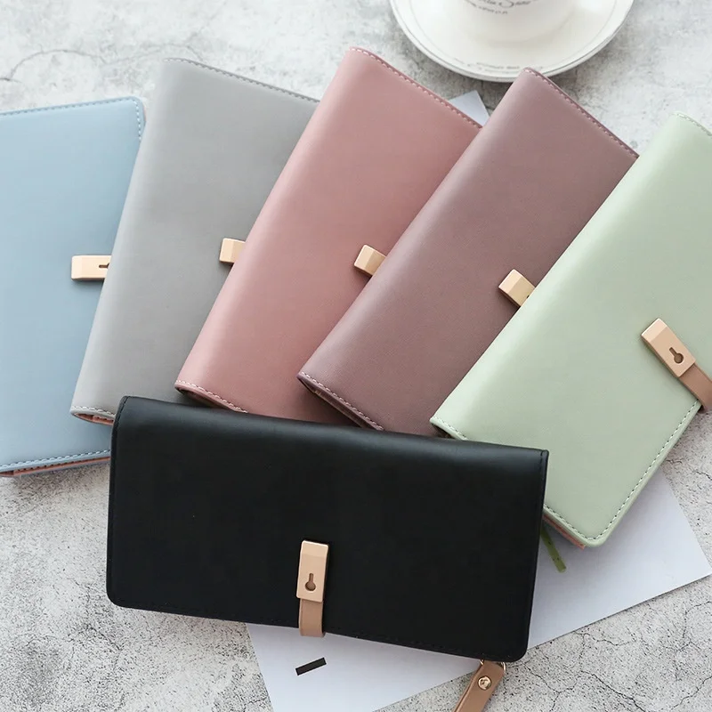 Factory direct sale superb texture hot sale simple versatile practical wallet fashion long card women wallet leather