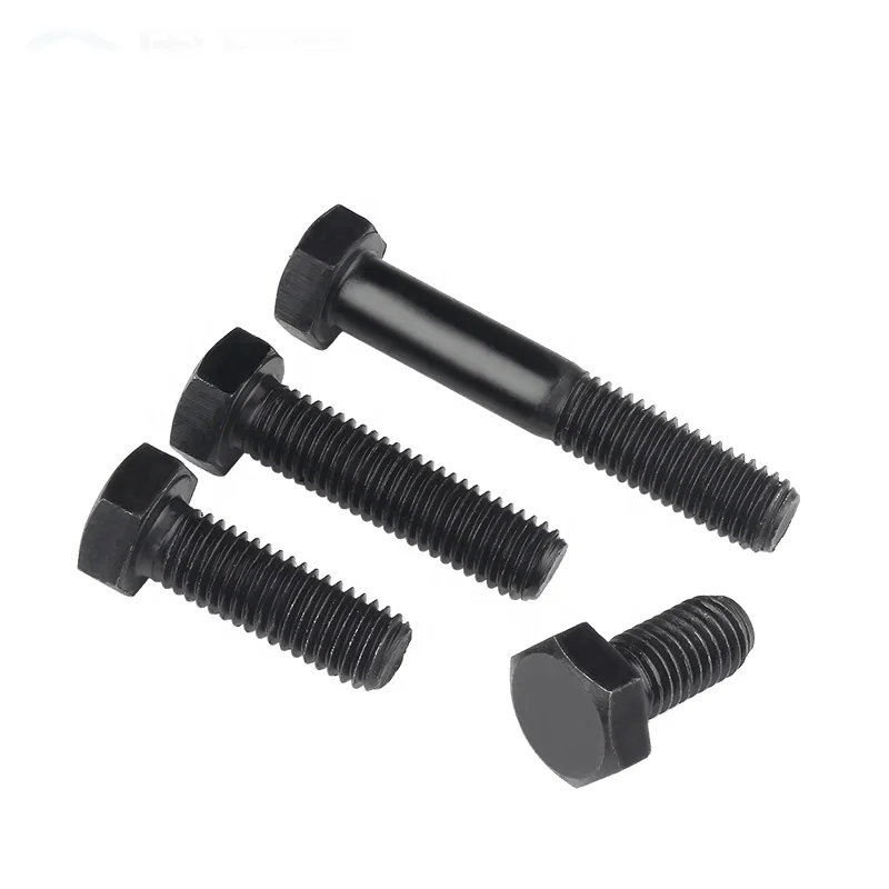 Black Stainless Hex Bolt and Nut Din933 Din931 Fasteners M12 M13 Hexagon Bolts 8.8 Hex Screw Bolt Price