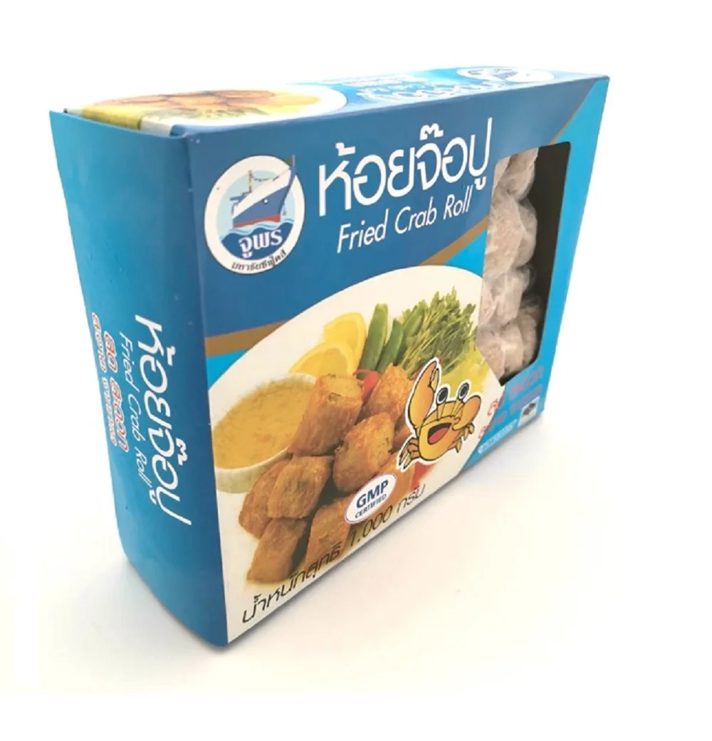 The Best Premium Quality Seafood of Roll Fried Crab Seafood Snacks from Thailand by JUPORN MAHACHAI