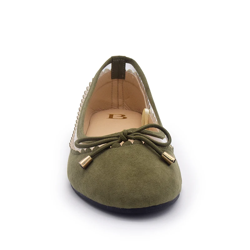 Sumer green female flat women shoes soft sole turkey ladies bridal ballerina shoes flat korean style footwear for women