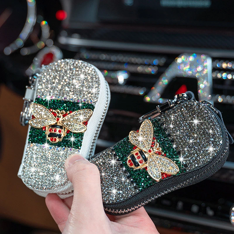 Roadstar Quality Luxurious Bling Crystal Diamonds Car Key Case and Car Key Holder For Protector Key China Accessories for Woman