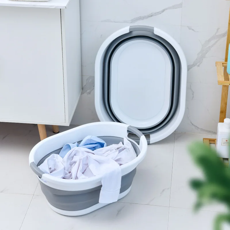 Hot Sale Foldable Plastic Retractable Dirty Clothes Sorting Large-capacity Laundry  Basket
