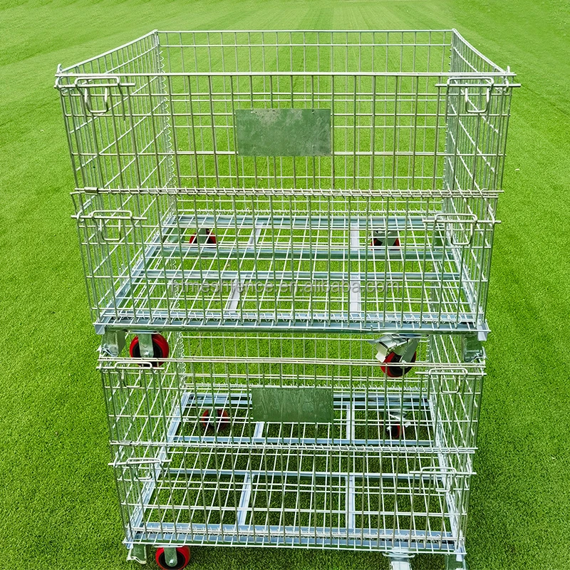 demountable folding Industrial customized transporting Wire Baskets