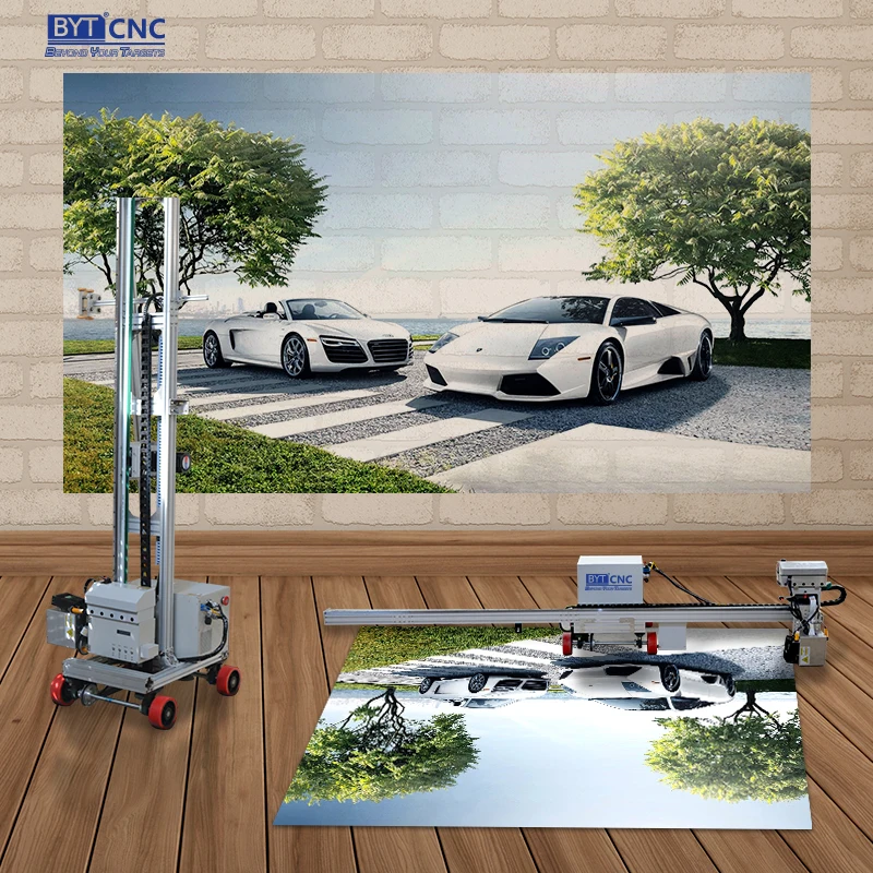 automatic inkjet wall floor printer 2 in1 uv inkjet printing for home wall and ground printing printers machine wall art acrylic