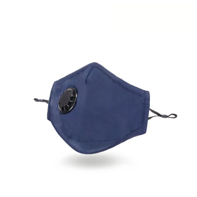 wholesale designer cotton mouth mask with breathing valve respirator custom cloth black washable reusable anti dust cotton mask