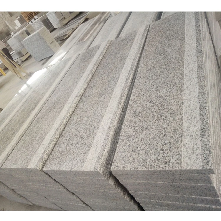 Wholesale  Anti slip grey granite stairs tread step and riser tiles