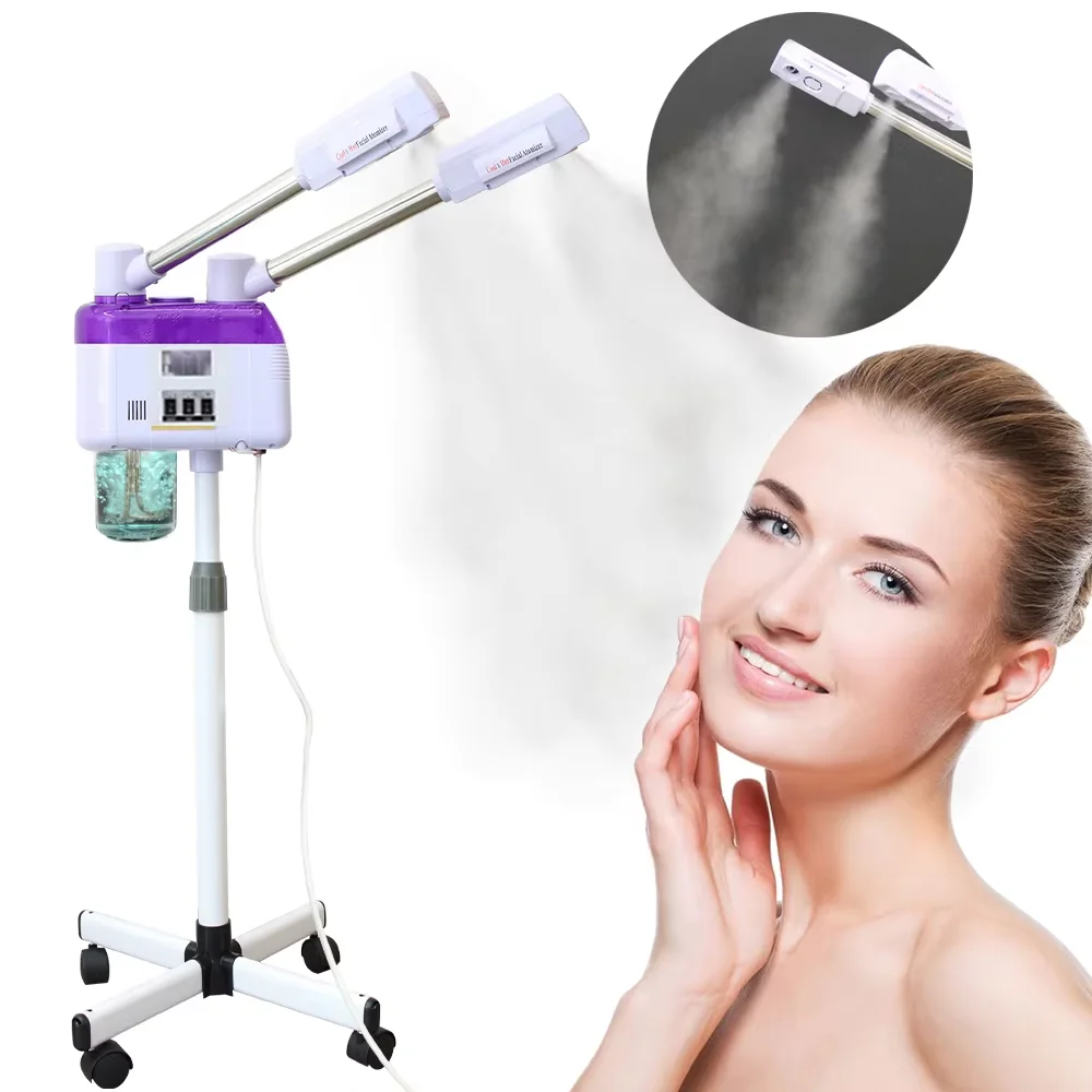 Y 2 in 1 Ozone Facial Nano Hot Cold Steamer Warm Mist Ion Steaner Face Deep Cleaning 10s Spray Vaporizer Salon Home Spa Sprayer