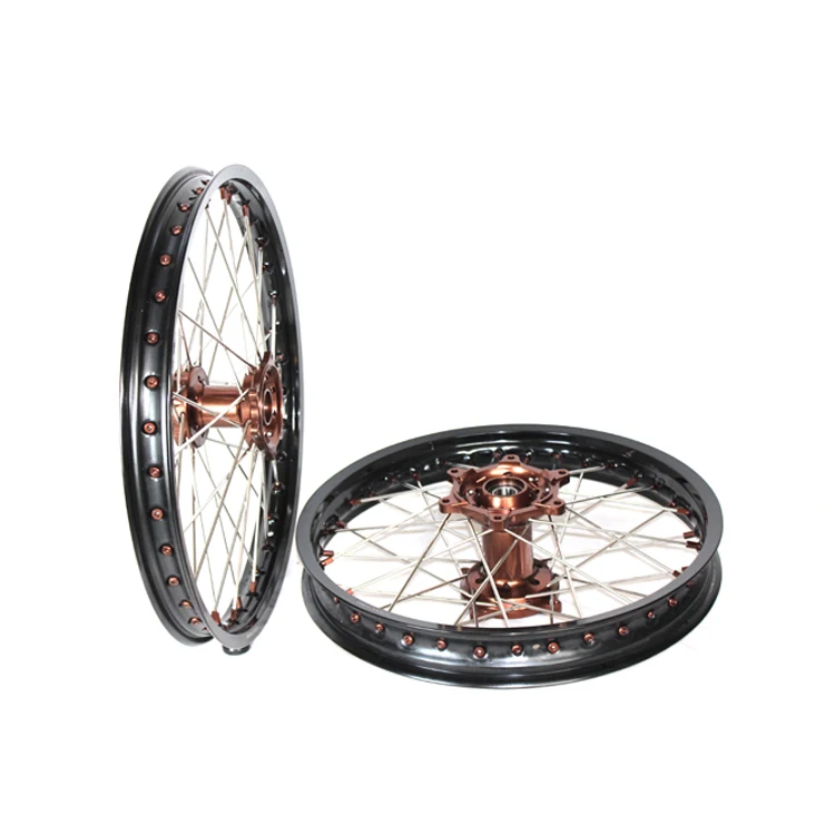 Top quality OEM 21 inch aluminum super motard spoke wheels