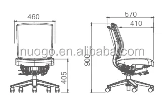 Oem design elegant lady office high back fabric without armrest swivel height adjustable task  office chairs