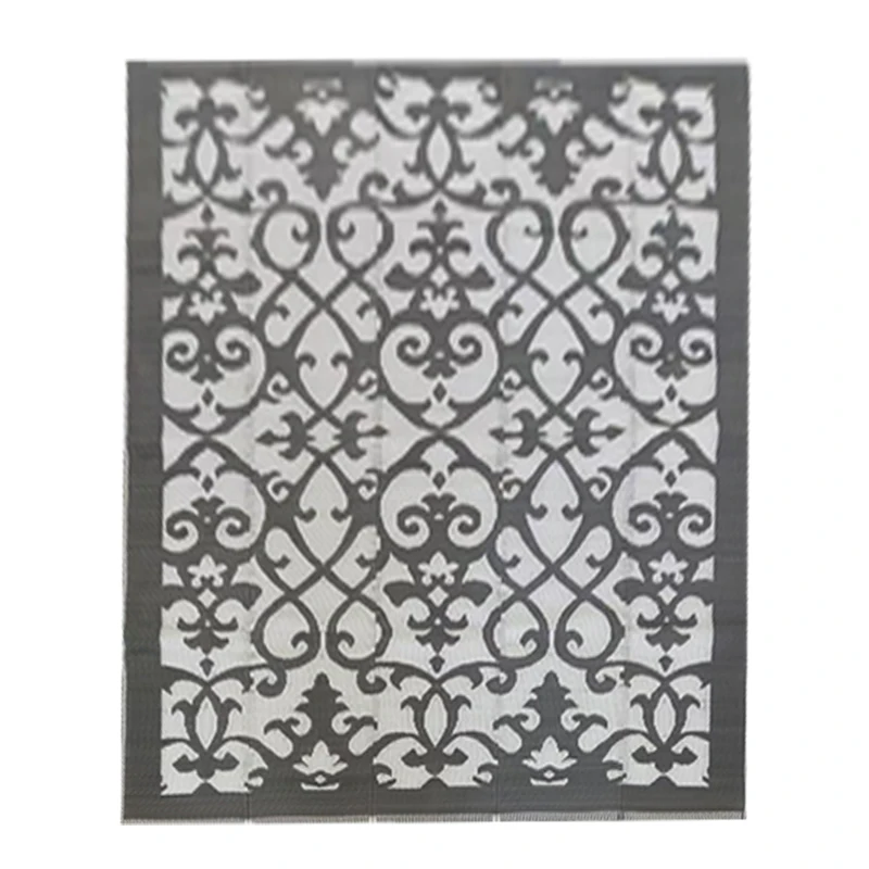 Anti-fouling Plastic Straw  Water-Proof Geometric Terrace Sand Beach Camping Out Door Mat