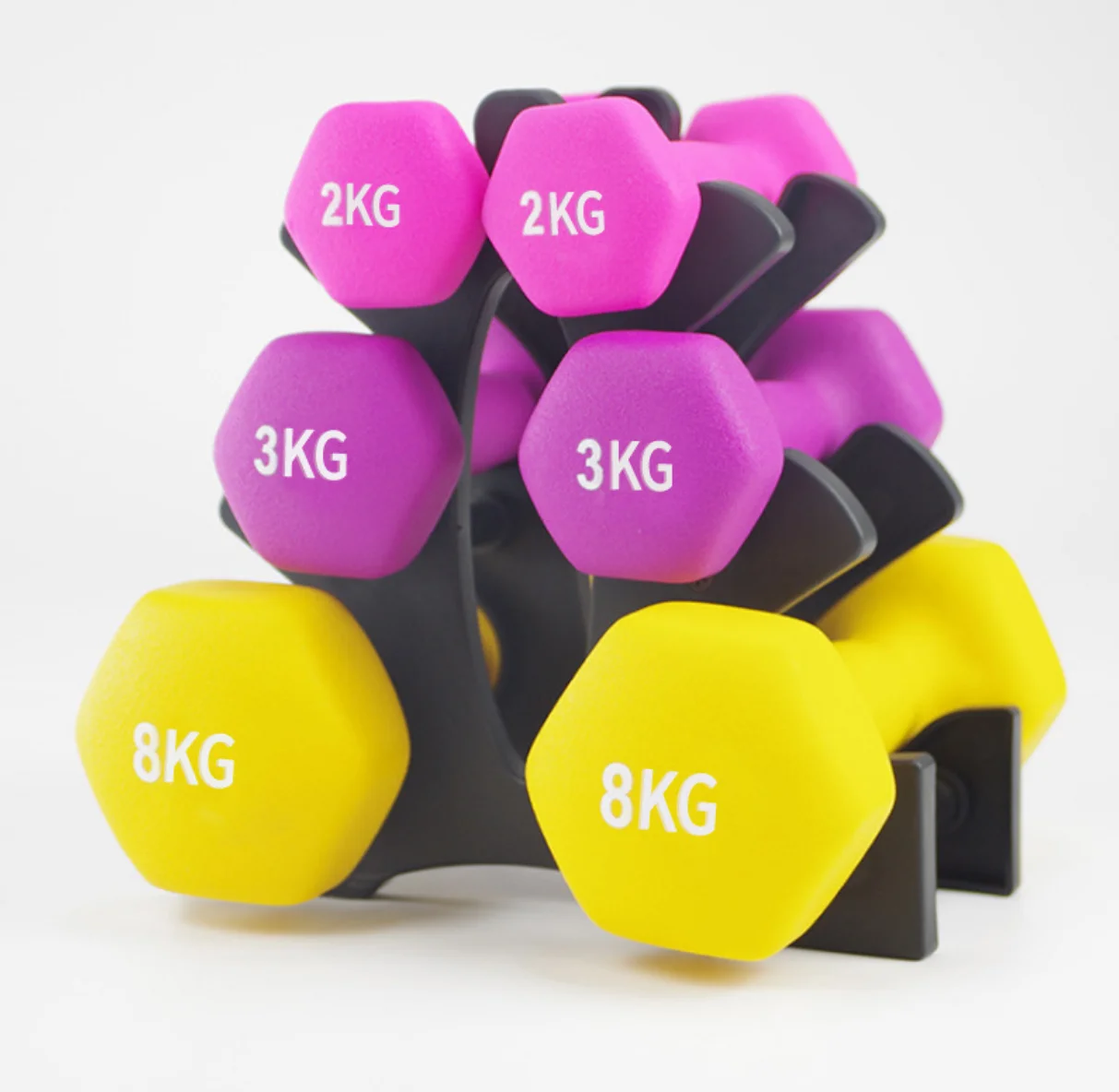High Quality Women Multicolor Hex Dumbbells Non-slip And Waterproof Gym Dumbbell