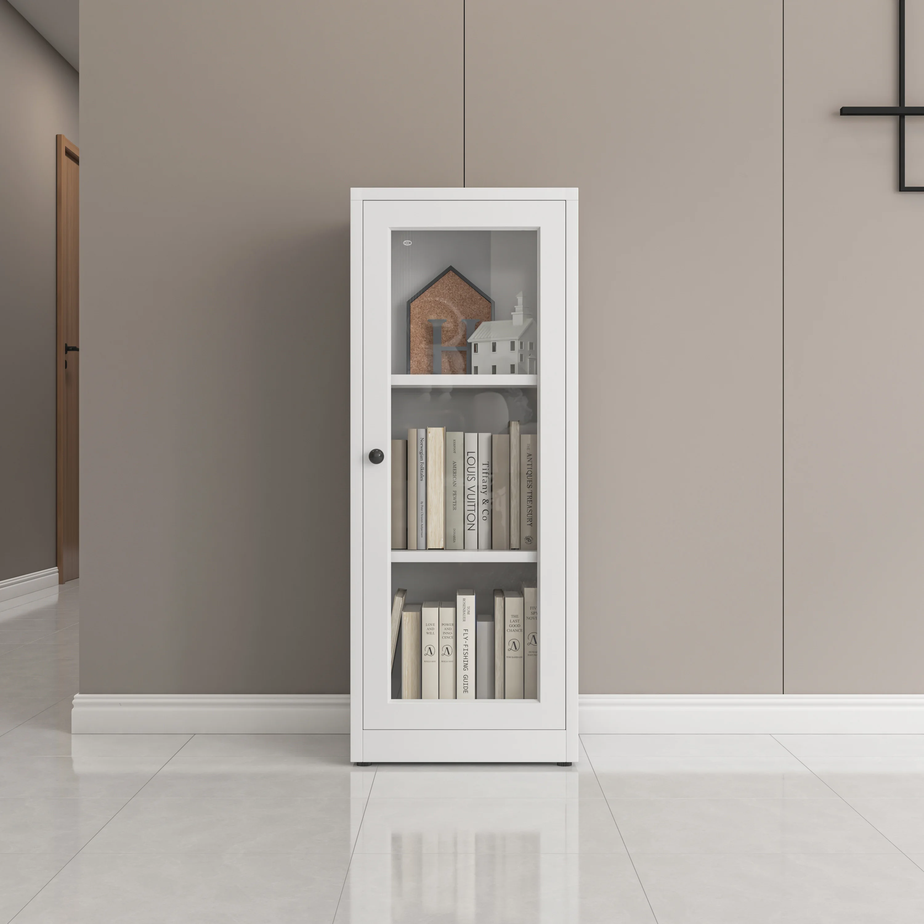 Hot Sale office unit cabinet bookcase showcase 4 door steel File Cabinet glass door  metal Filing Cabinet