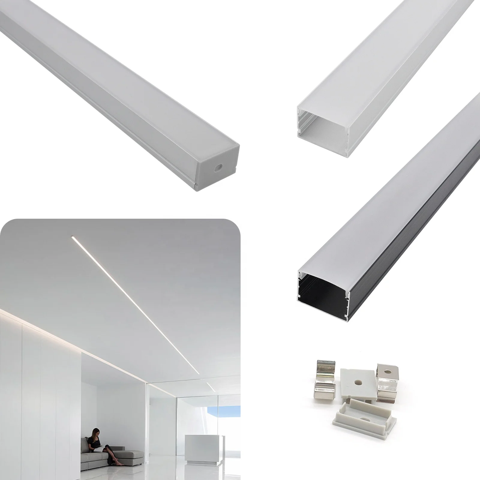 New Arrival 3020 Aluminium Light Profile 30*20mm Slot Diffuser Alloy Led Strip Light Channel Profile