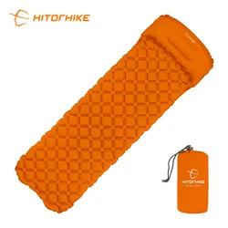 Hithorhike Camping Mat Sleeping Mat Inflatable Mattress Sleeping Pad with attached pillow
